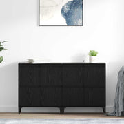 Komode 2 pcs Crni hrast 60 x 35 x 70 cm Konstruirano drvo