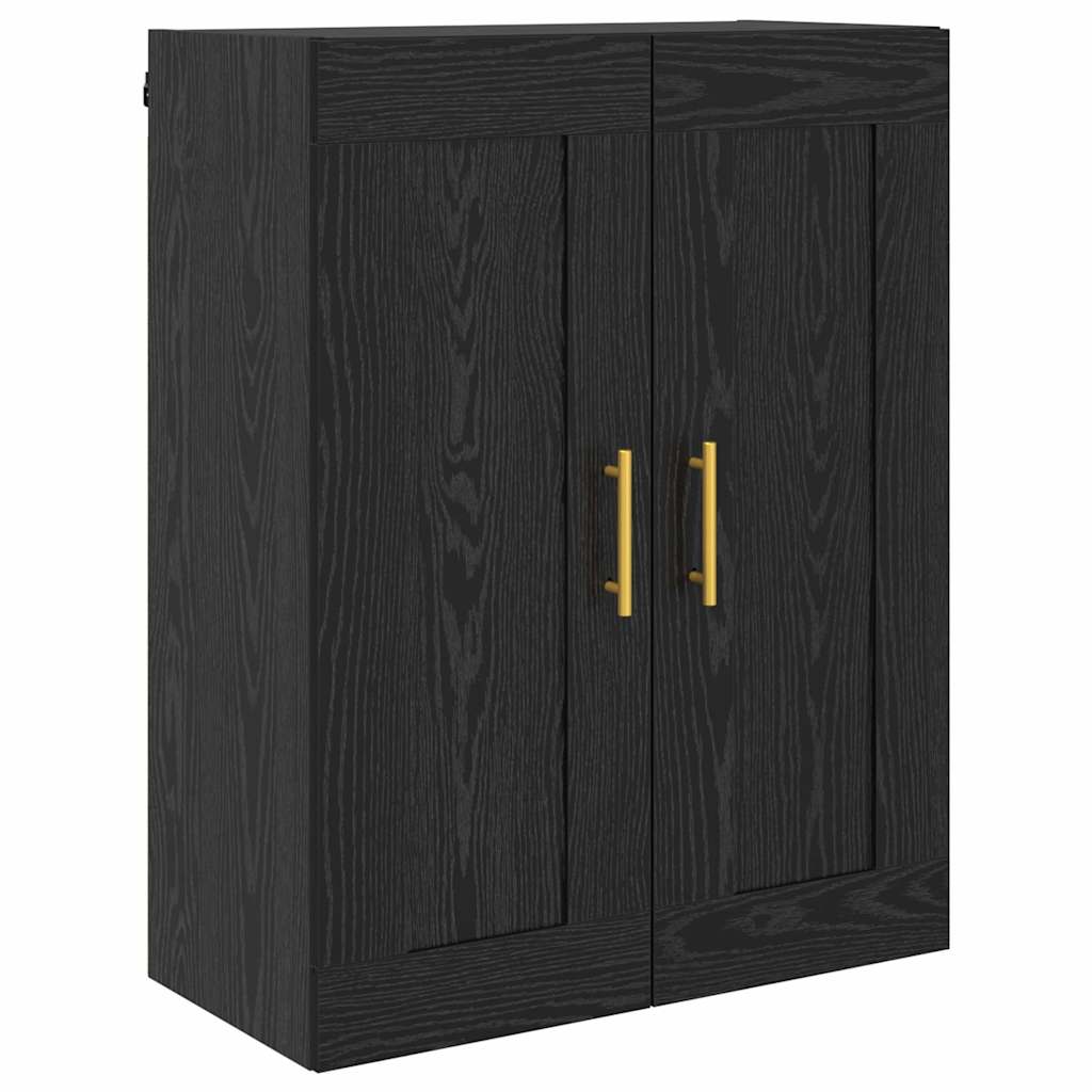Kabinetski zidni Zidne 2 pcs Crni hrast 69,5 x 34 x 90 cm