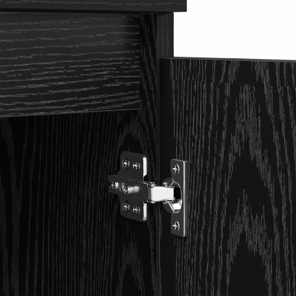 Komode 2 pcs Crni hrast 60 x 35 x 70 cm Konstruirano drvo