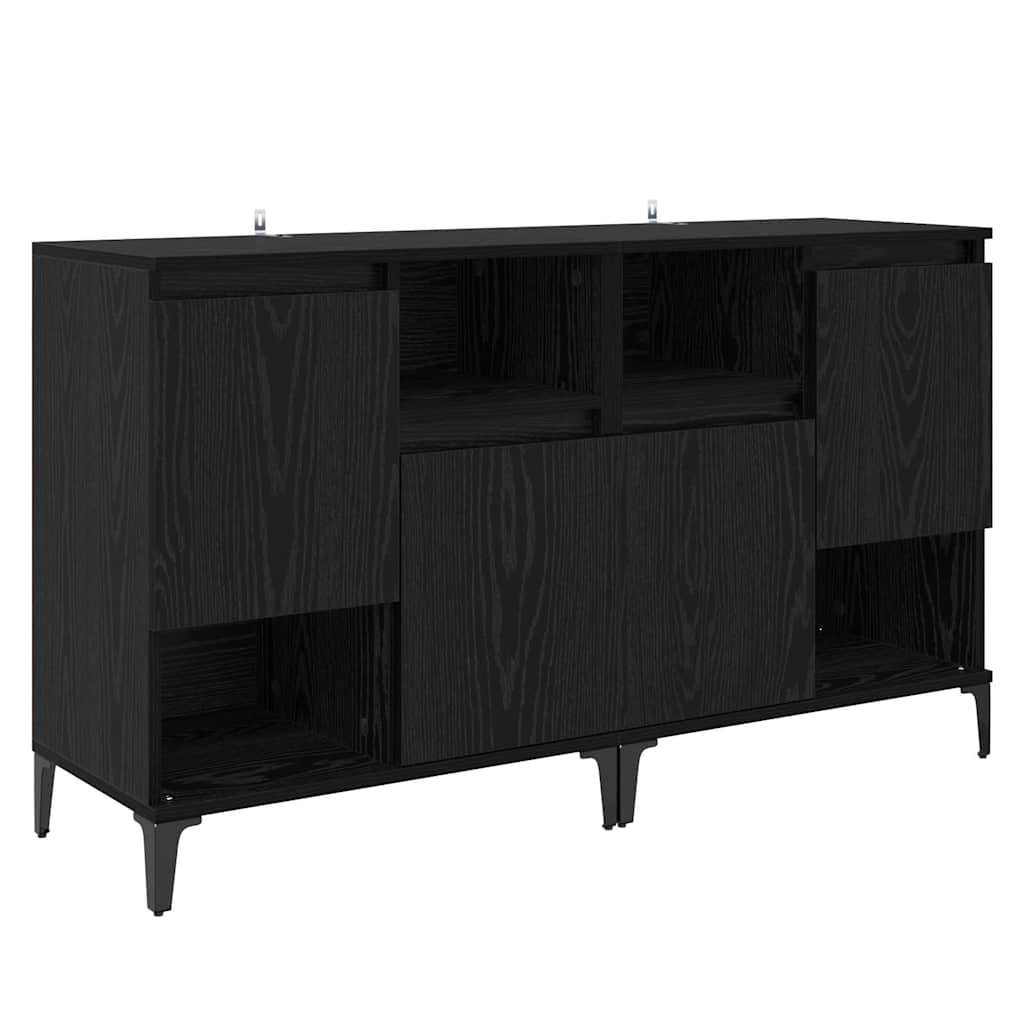 Komode 2 kom. Crni hrast 60 x 35 x 70 cm Konstruirano drvo