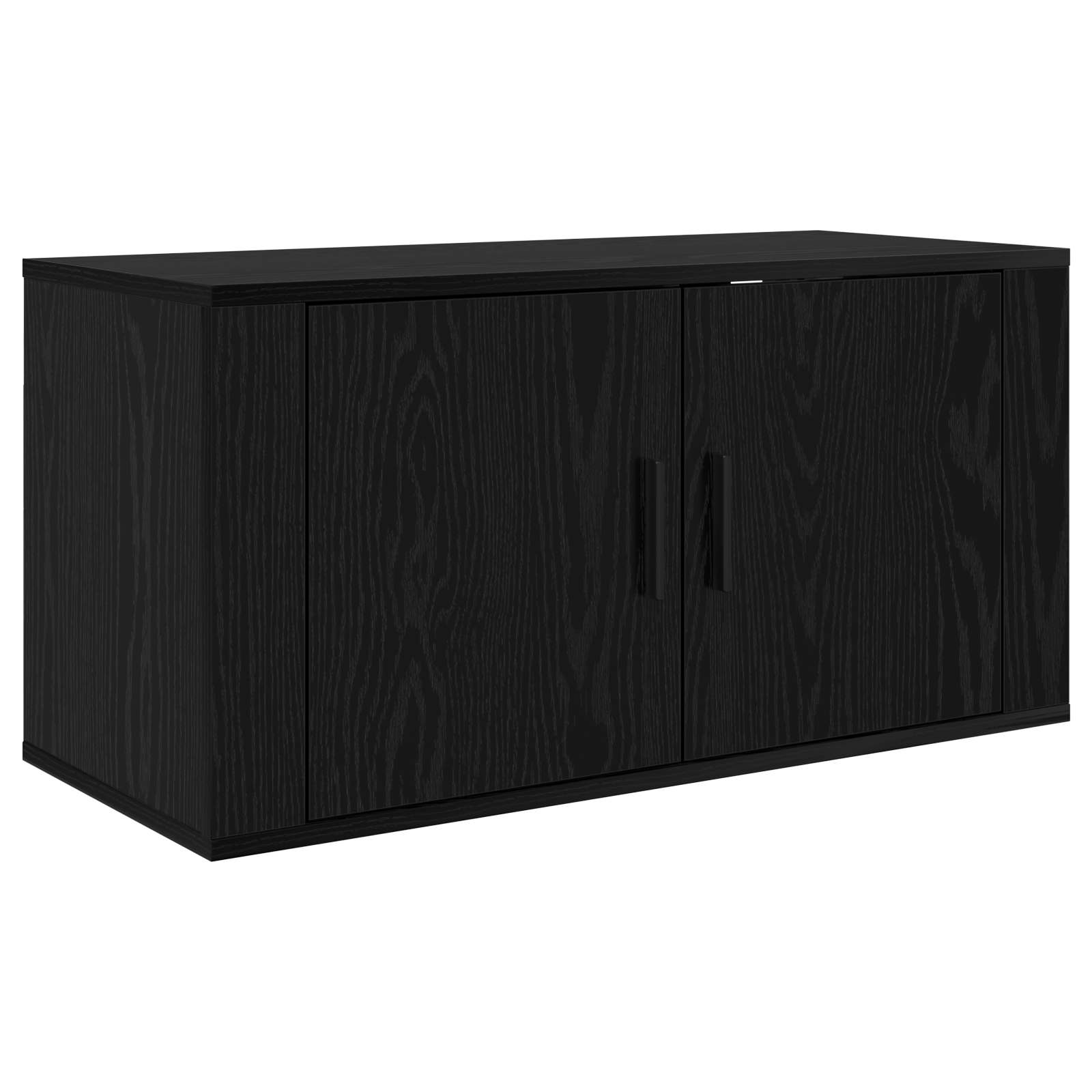 Zidni TV ormar set Zidne 2 pcs Crni hrast 80 x 34,5 x 40 cm