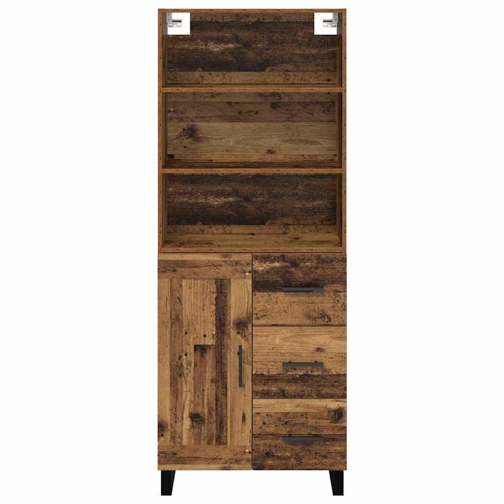 Highboard s ladicama 2 pcs Staro drvo Konstruirano drvo