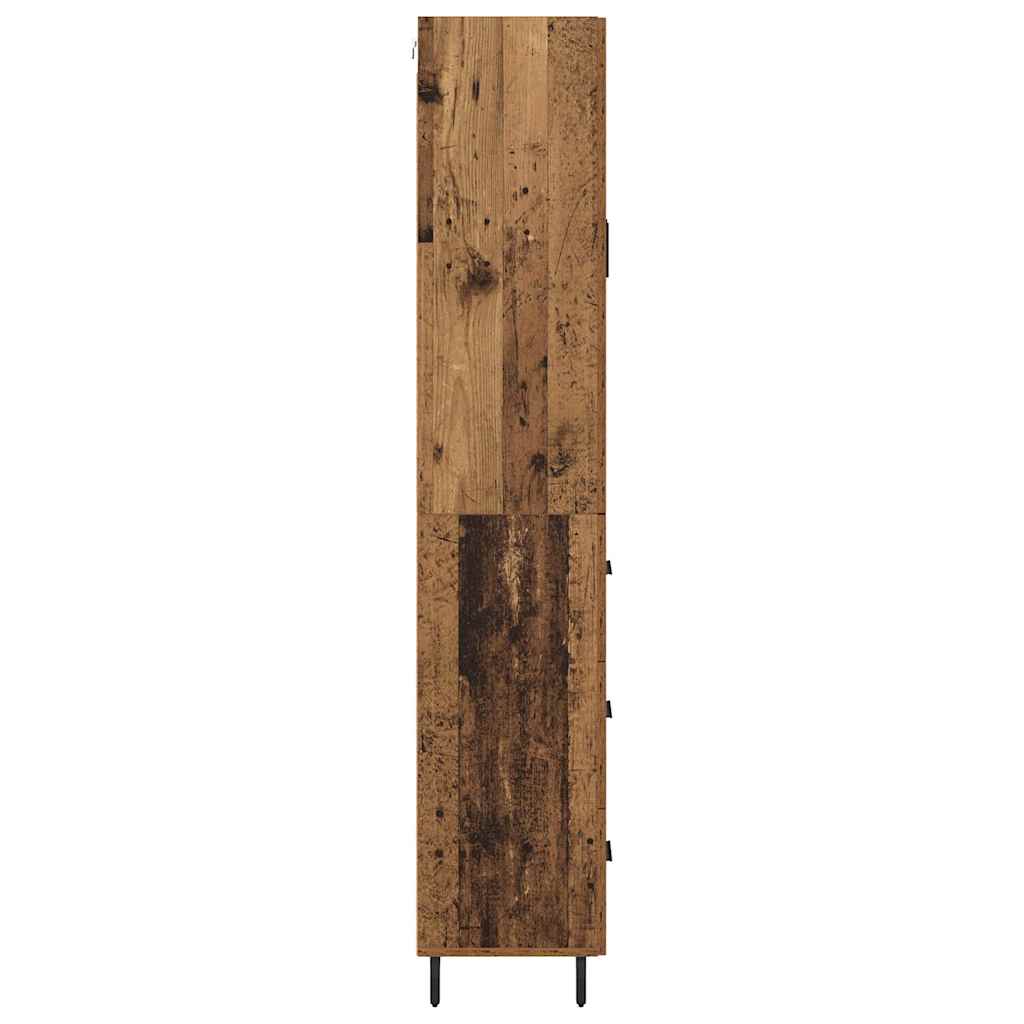 Highboard s ladicama 2 pcs Staro drvo Konstruirano drvo
