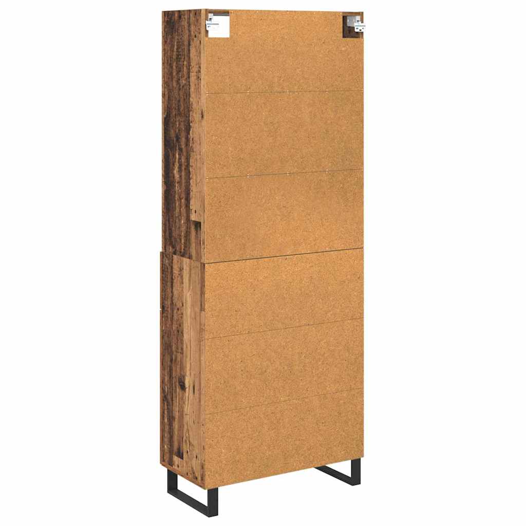 Highboard s ladicama 2 pcs Staro drvo Konstruirano drvo