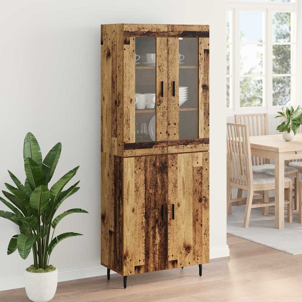 Highboard 2 pcs Staro drvo Konstruirano drvo