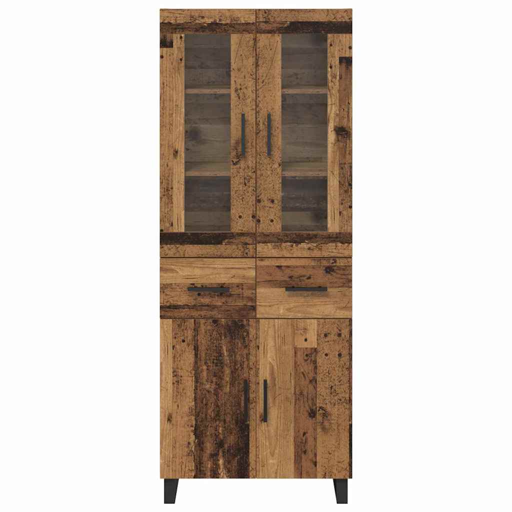 Highboard s ladicama 2 pcs Staro drvo Konstruirano drvo