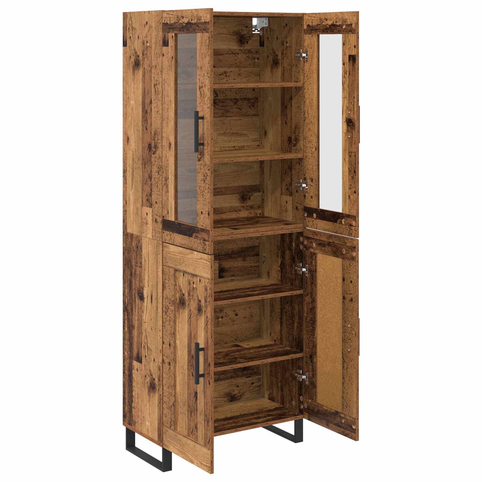 Highboard 2 pcs Staro drvo Konstruirano drvo