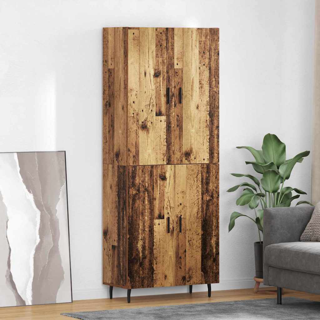 Highboard 2 pcs Staro drvo Konstruirano drvo