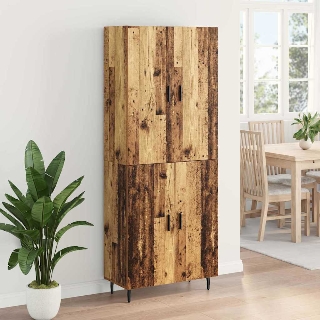 Highboard 2 pcs Staro drvo Konstruirano drvo