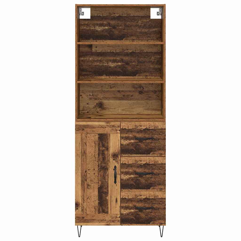 Highboard s ladicama 2 pcs Staro drvo Konstruirano drvo