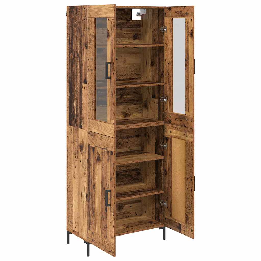 Highboard 2 pcs Staro drvo Konstruirano drvo
