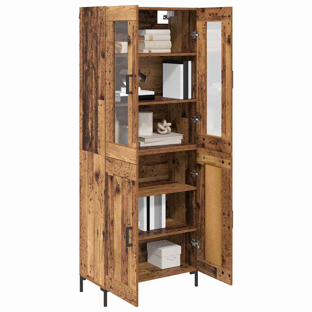 Highboard 2 pcs Staro drvo Konstruirano drvo