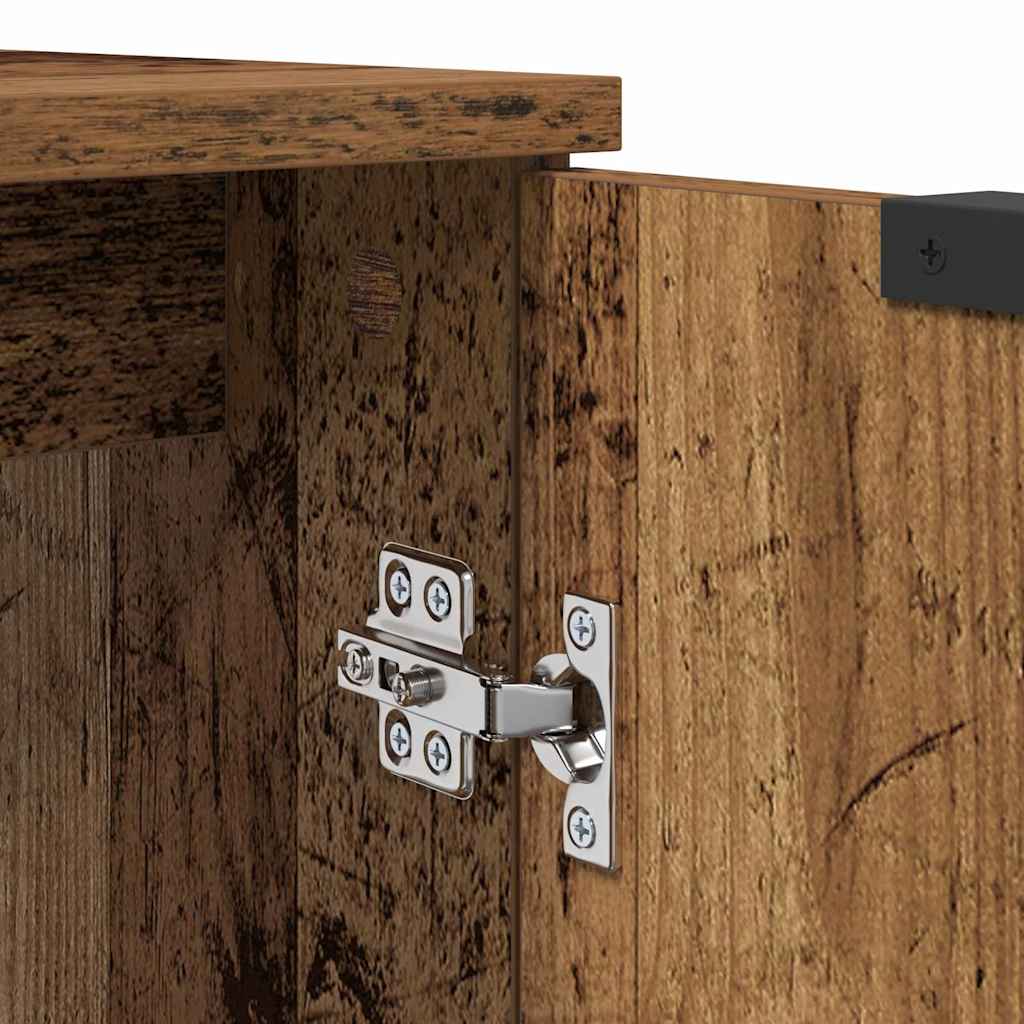 Set ormarića za kupaonicu 3 pcs Staro drvo Konstruirano drvo