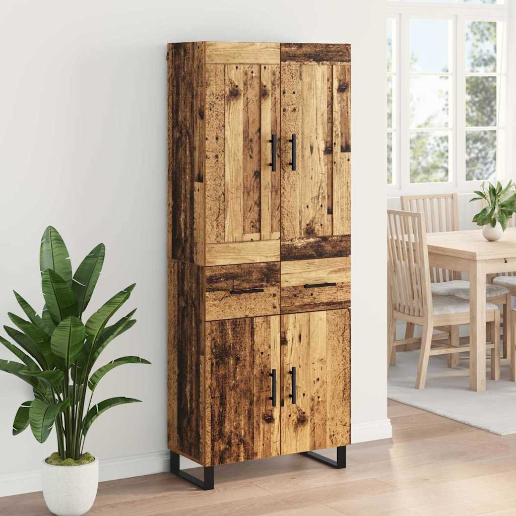 Highboard 2 kom. Staro drvo 69,5 x 34 x 180 cm
