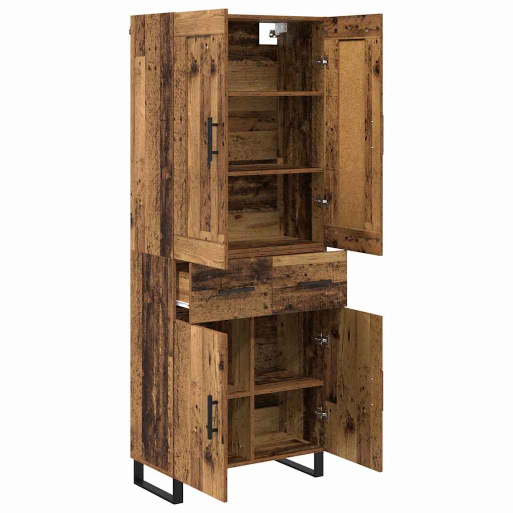 Highboard 2 kom. Staro drvo 69,5 x 34 x 180 cm