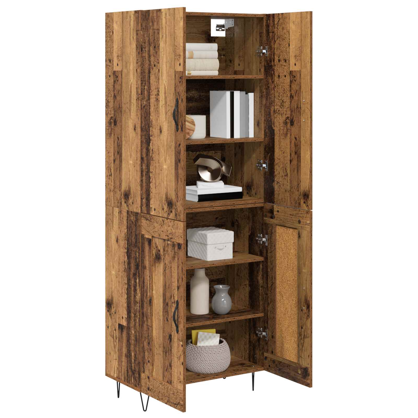Highboard 2 pcs Staro drvo Konstruirano drvo