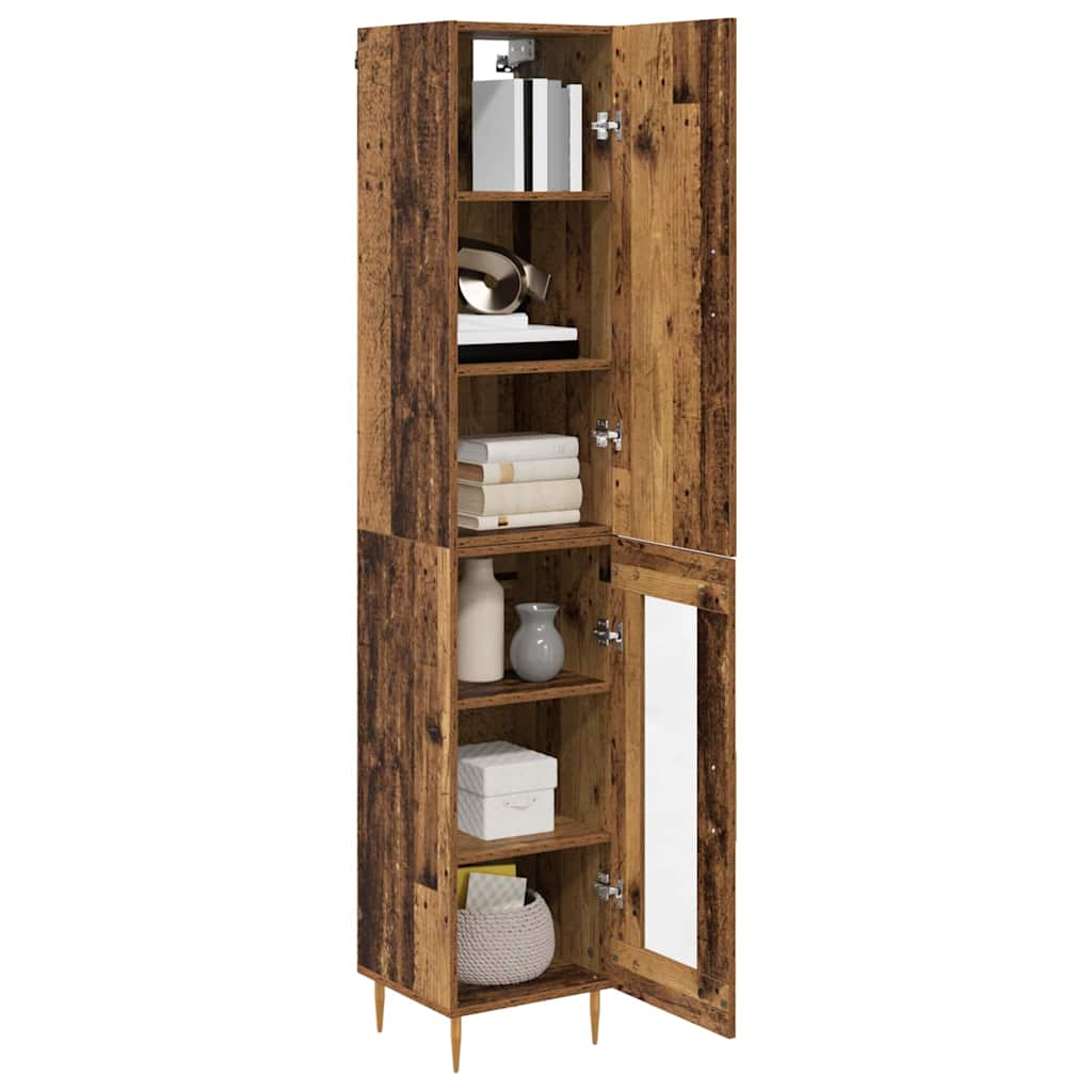 Highboard 2 pcs Staro drvo Konstruirano drvo