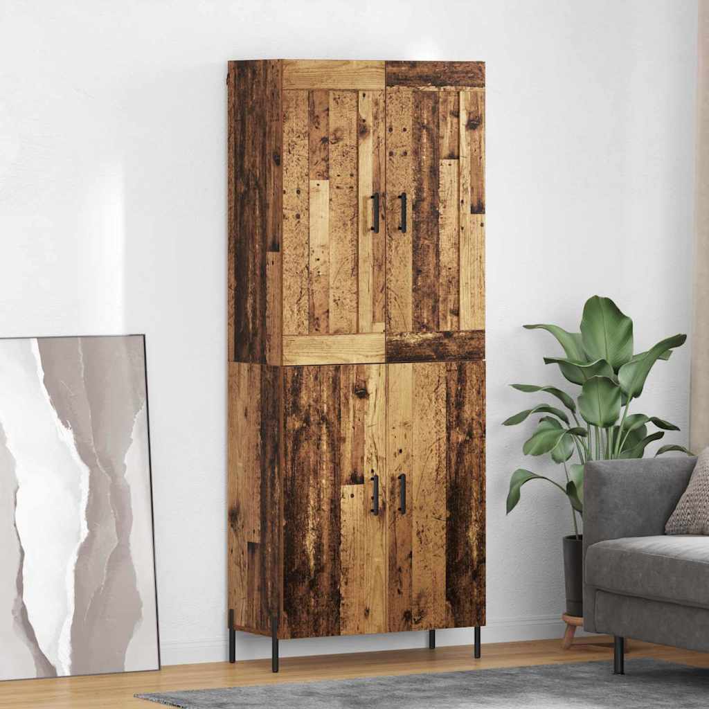 Highboard 2 pcs Staro drvo Konstruirano drvo