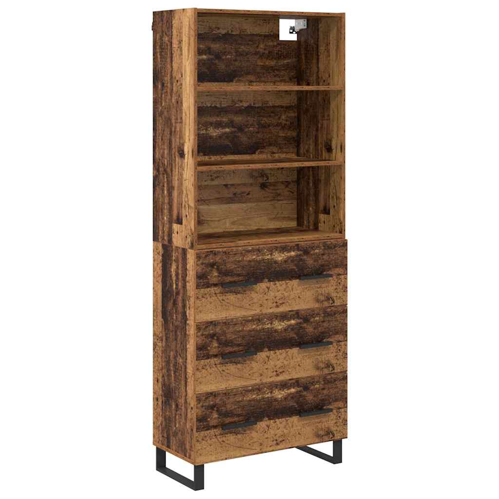 Highboard s ladicama 2 pcs Staro drvo Konstruirano drvo
