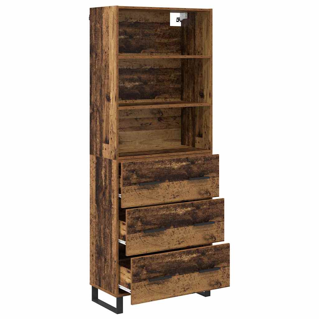 Highboard s ladicama 2 pcs Staro drvo Konstruirano drvo