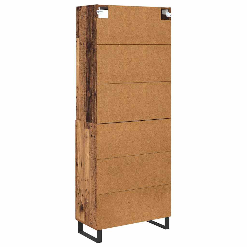 Highboard s ladicama 2 pcs Staro drvo Konstruirano drvo