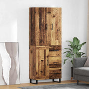 Highboard s ladicama 2 pcs Staro drvo 69,5 x 34 x 180 cm
