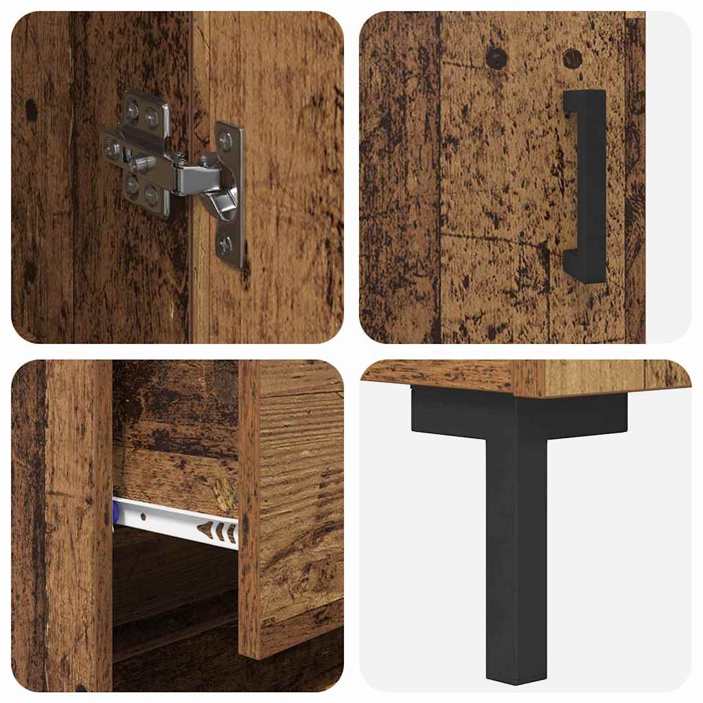 Highboard s ladicama 2 pcs Staro drvo Konstruirano drvo