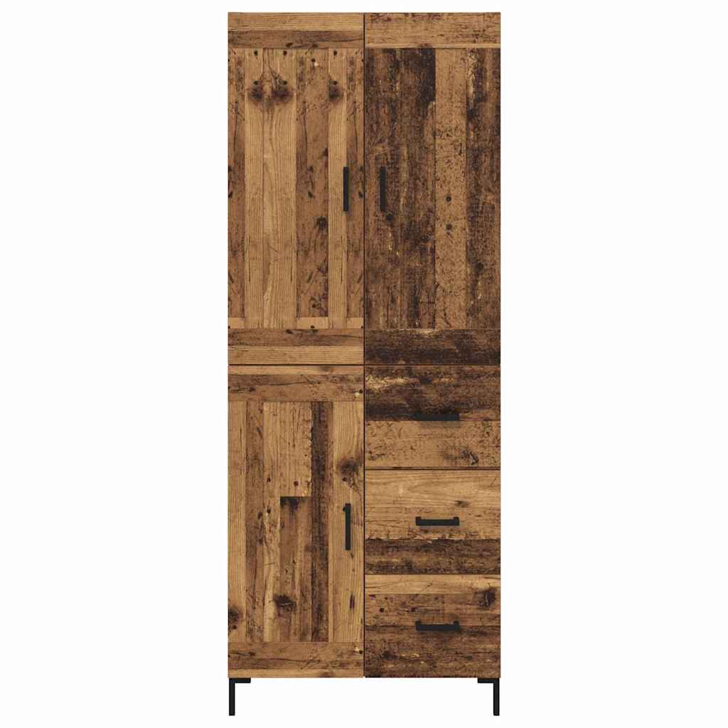 Highboard s ladicama 2 pcs Staro drvo Konstruirano drvo
