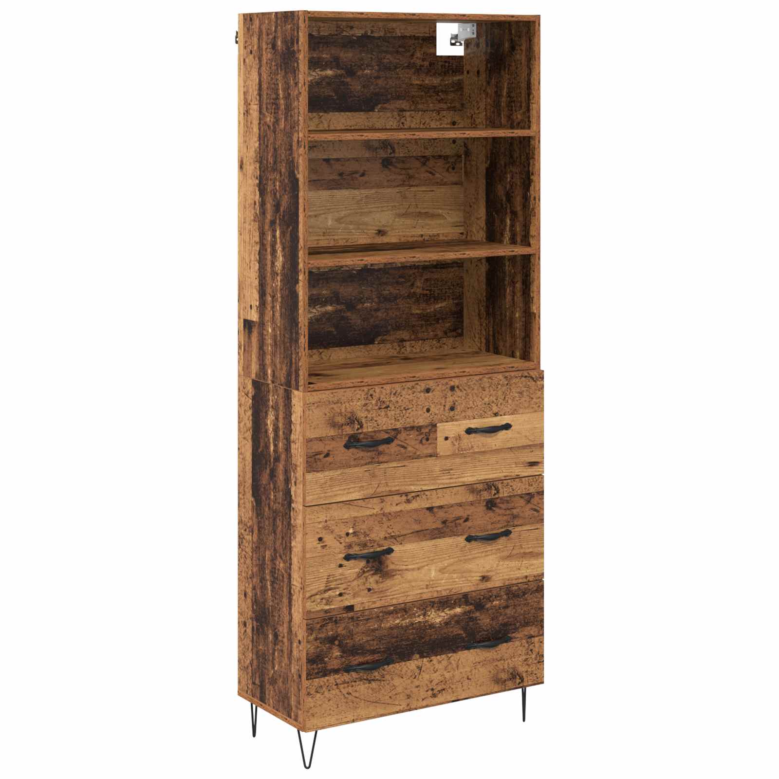 Highboard s ladicama 2 pcs Staro drvo Konstruirano drvo