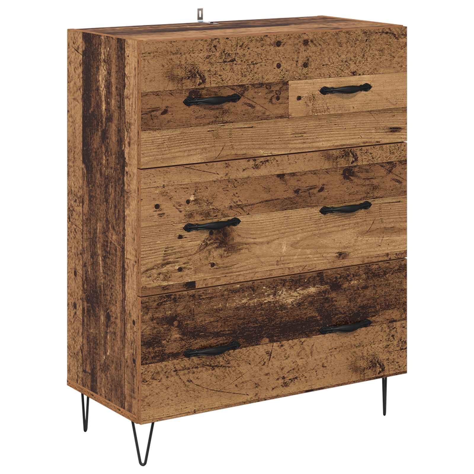 Highboard s ladicama 2 pcs Staro drvo Konstruirano drvo