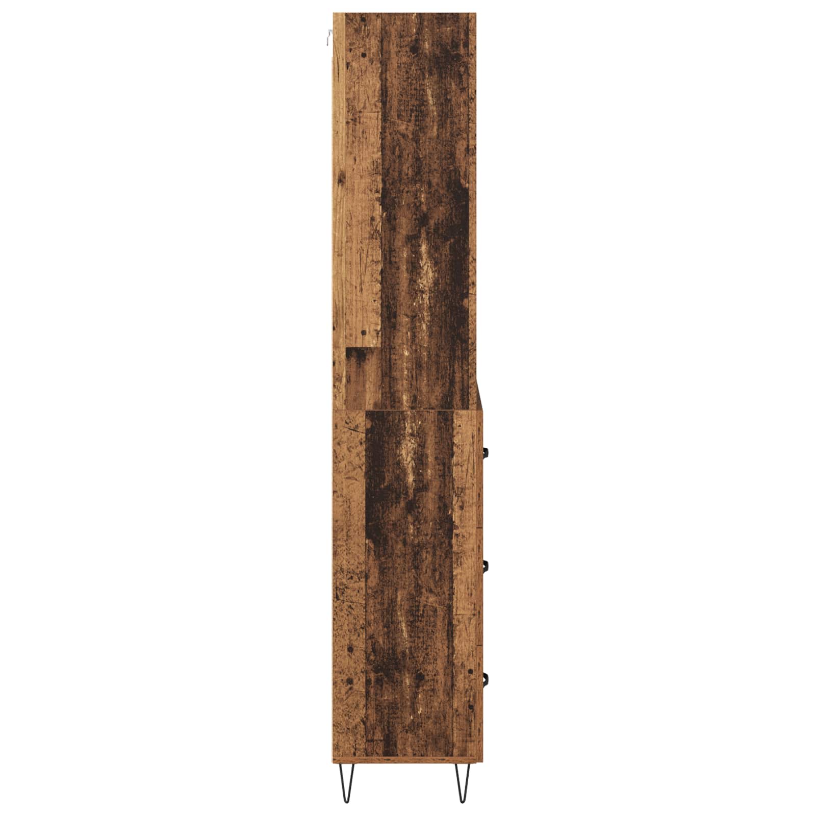 Highboard s ladicama 2 pcs Staro drvo Konstruirano drvo
