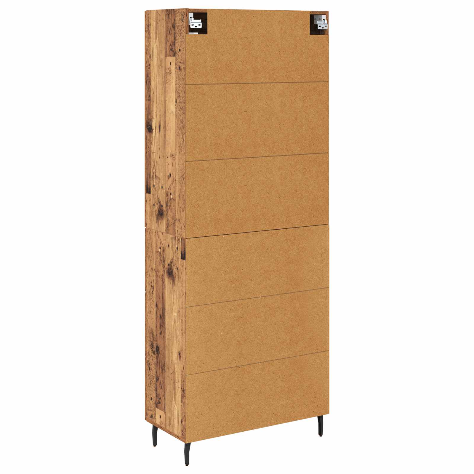 Highboard s ladicama 2 pcs Staro drvo Inženjerska drva i staklo