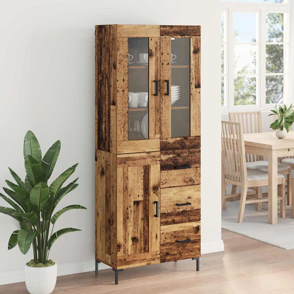 Highboard 2 kom. Staro drvo 69,5 x 34 x 180 cm