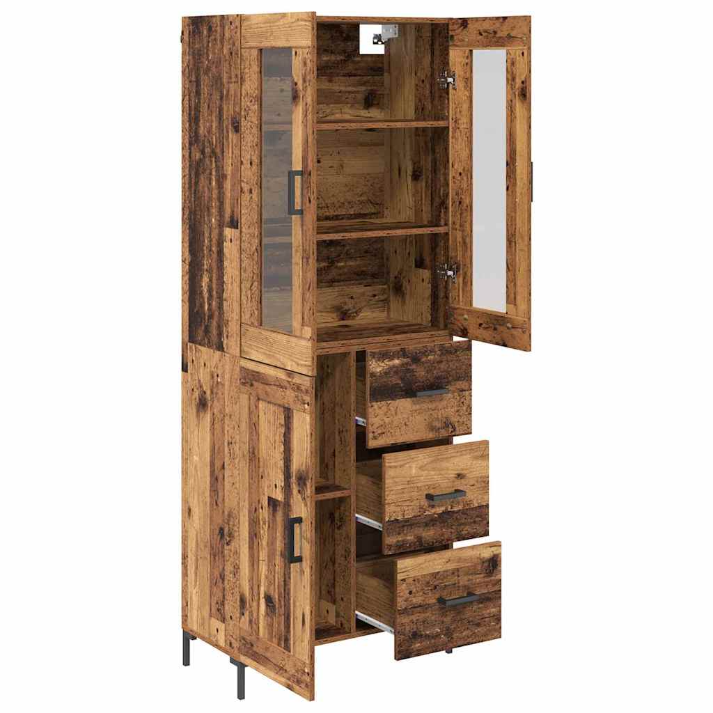 Highboard 2 kom. Staro drvo 69,5 x 34 x 180 cm
