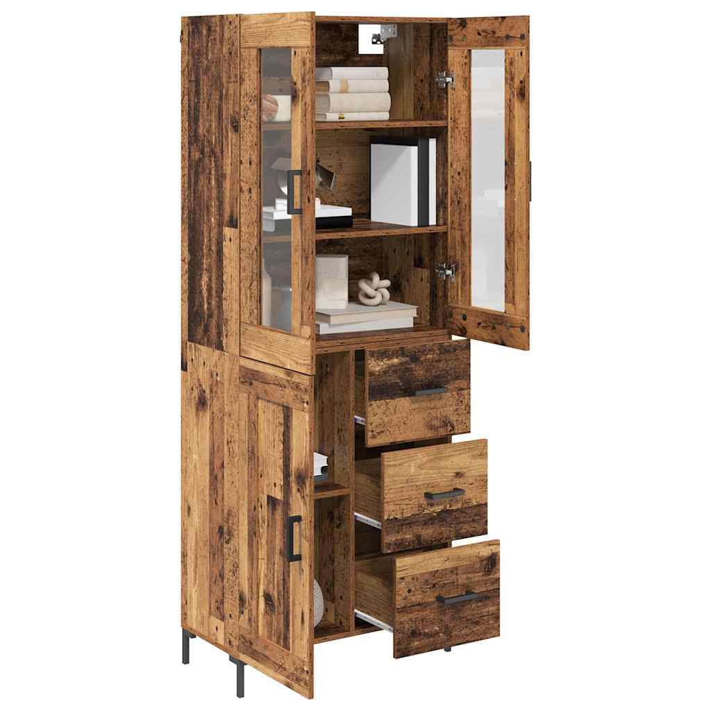 Highboard 2 kom. Staro drvo 69,5 x 34 x 180 cm