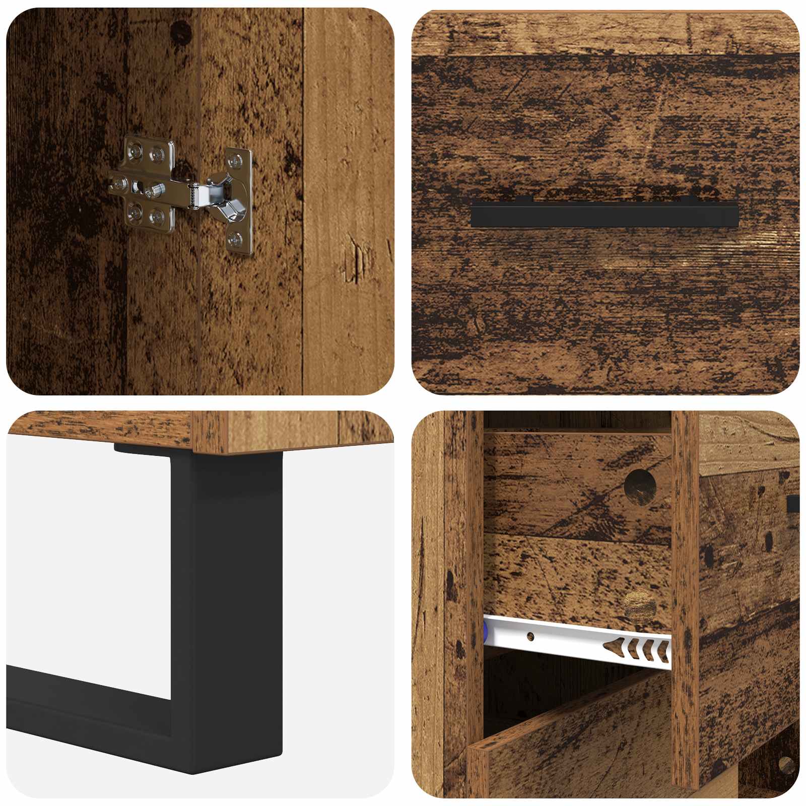 Highboard 2 kom. Staro drvo 69,5 x 34 x 180 cm