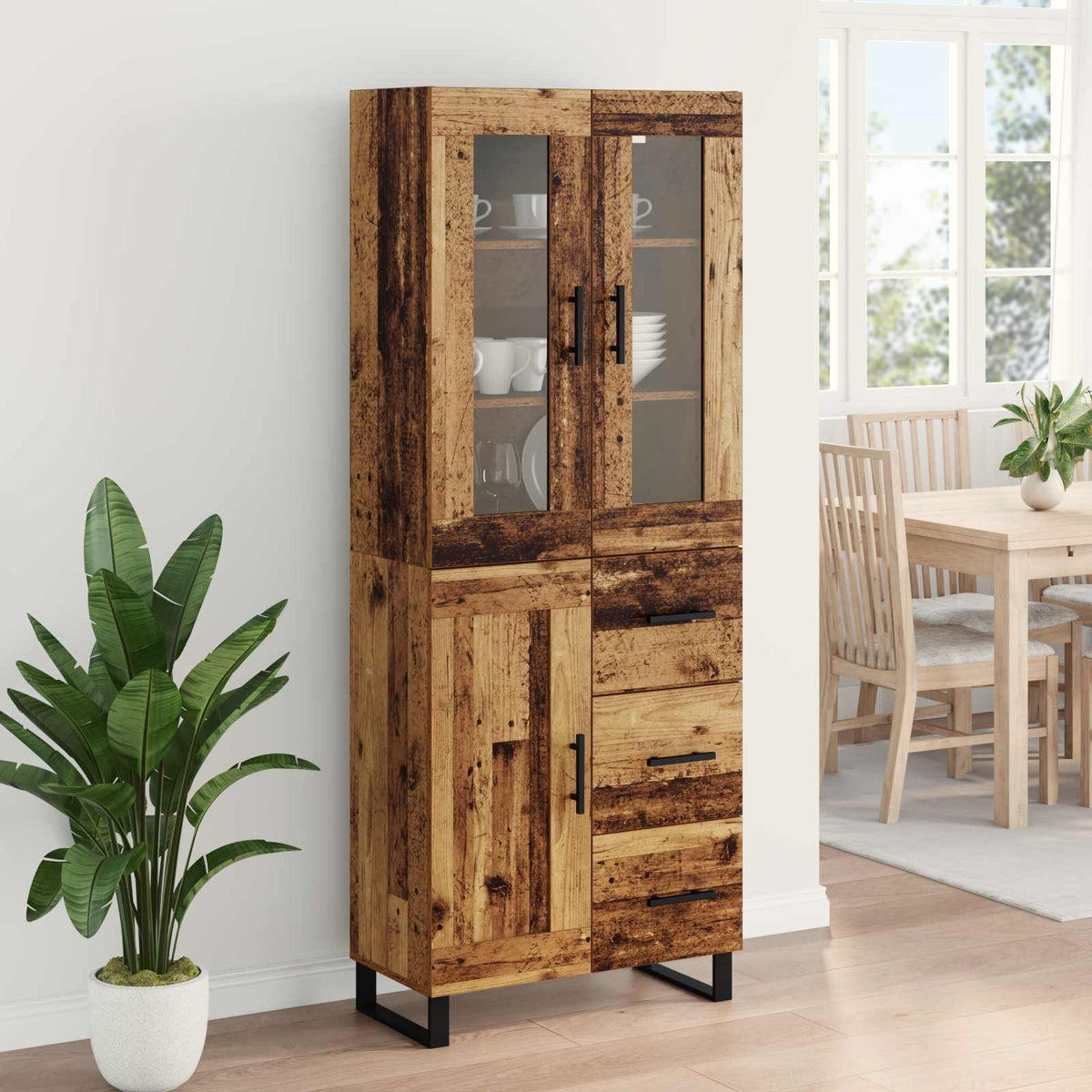 Highboard 2 kom. Staro drvo 69,5 x 34 x 180 cm
