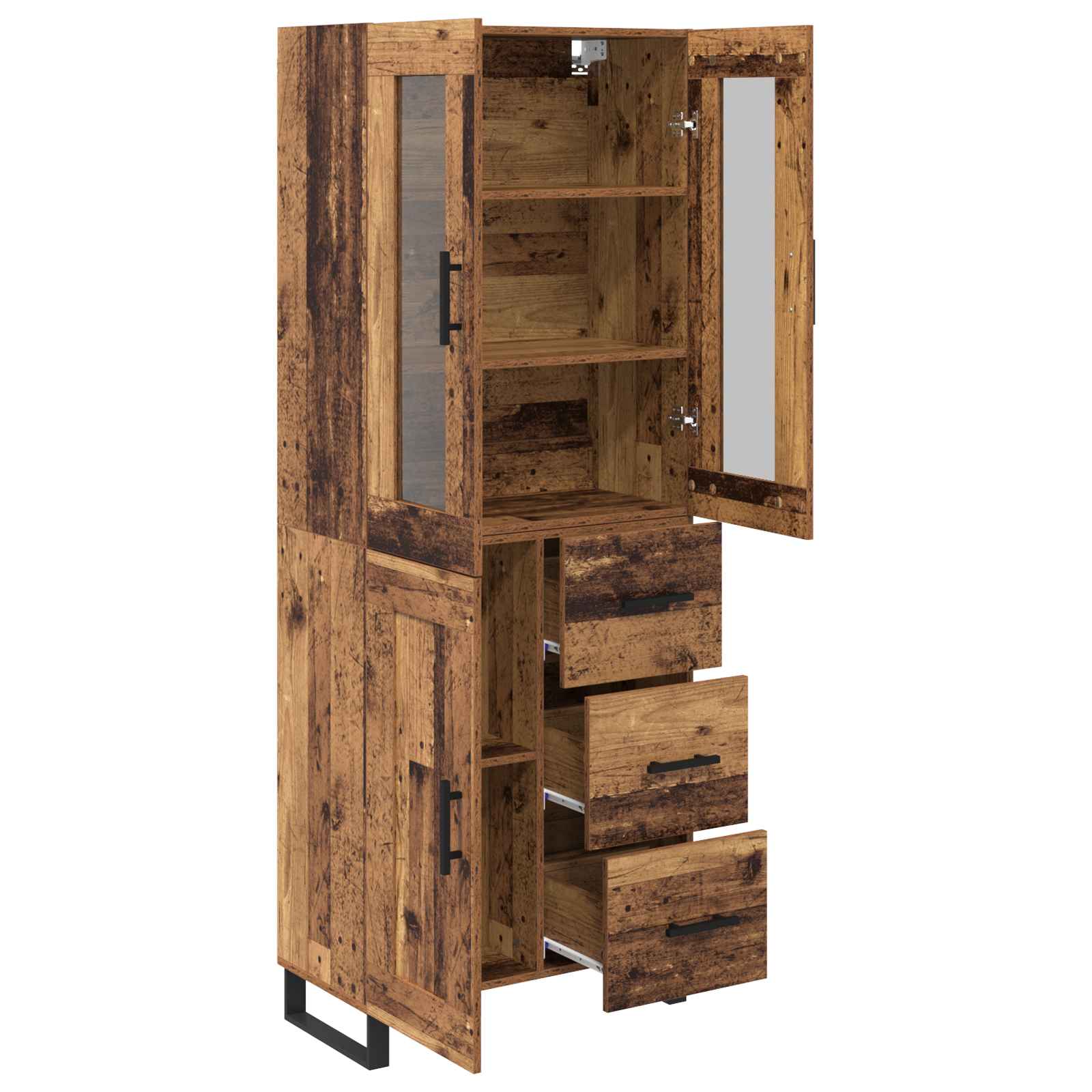 Highboard 2 kom. Staro drvo 69,5 x 34 x 180 cm