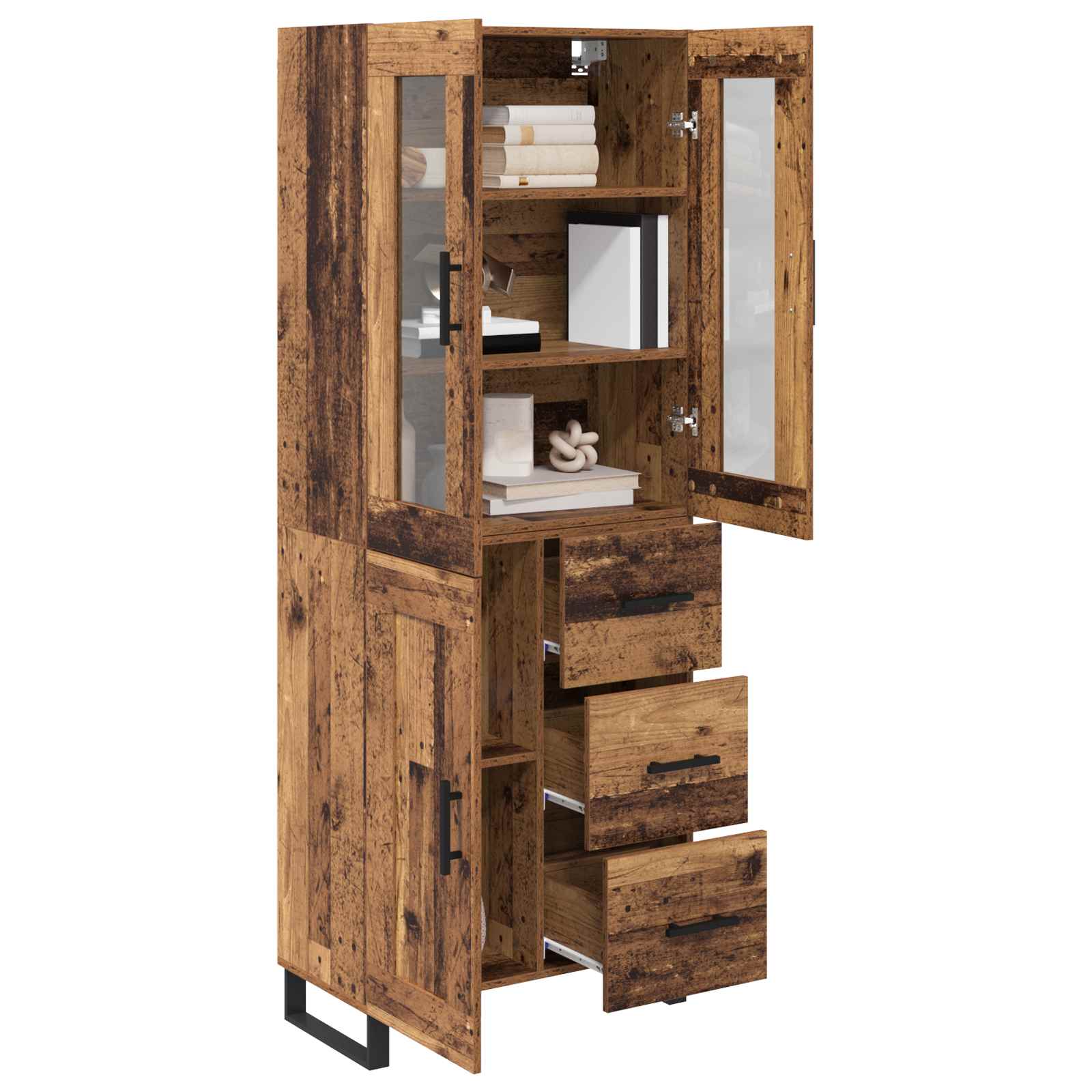 Highboard 2 kom. Staro drvo 69,5 x 34 x 180 cm