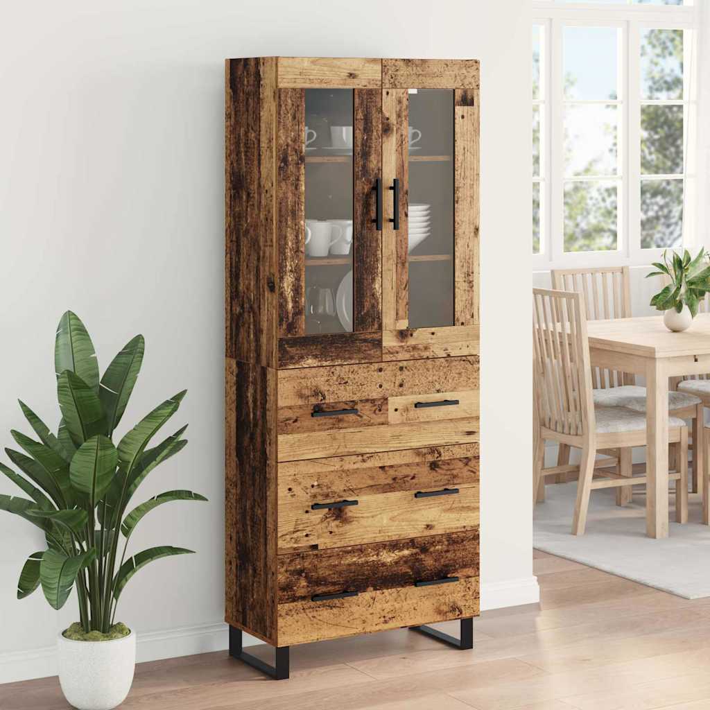 Highboard 2 kom. Staro drvo 69,5 x 34 x 180 cm