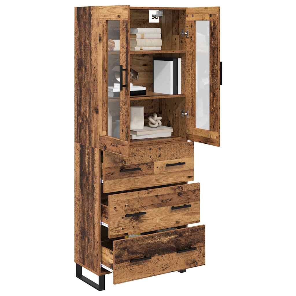 Highboard 2 kom. Staro drvo 69,5 x 34 x 180 cm