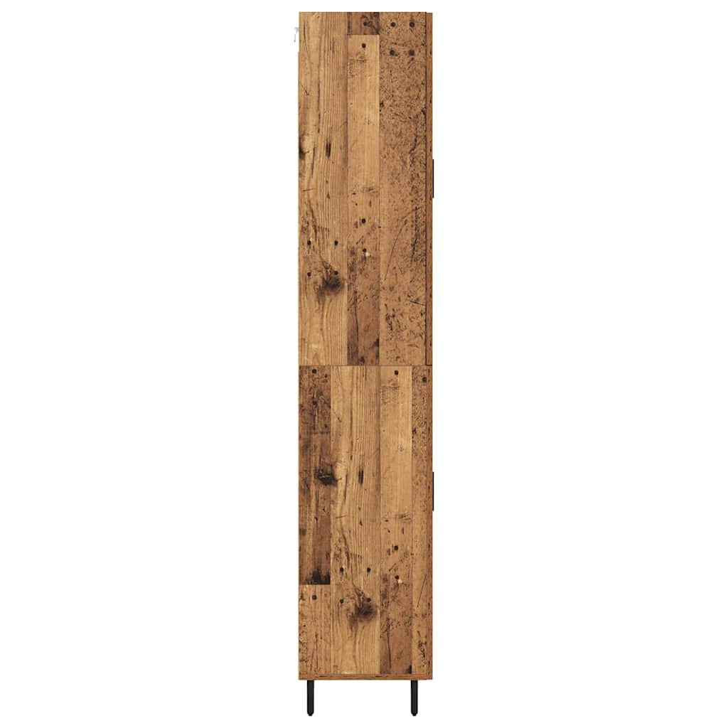 Highboard s ladicama 2 pcs Staro drvo Inženjerska drva i staklo
