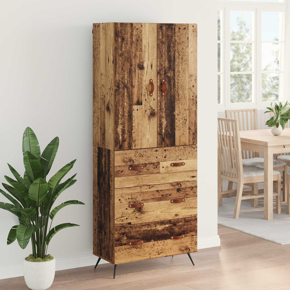 Highboard Staro drvo 69,5 x 34 x 180 cm Konstruirano drvo