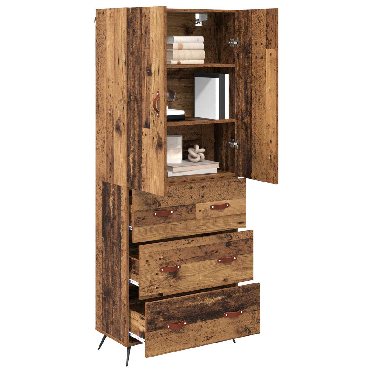 Highboard Staro drvo 69,5 x 34 x 180 cm Konstruirano drvo
