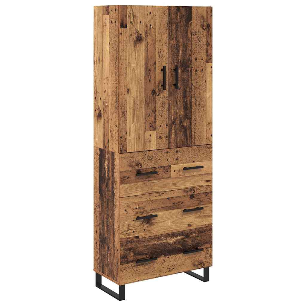 Highboard s ladicama 2 pcs Staro drvo 69,5 x 34 x 180 cm