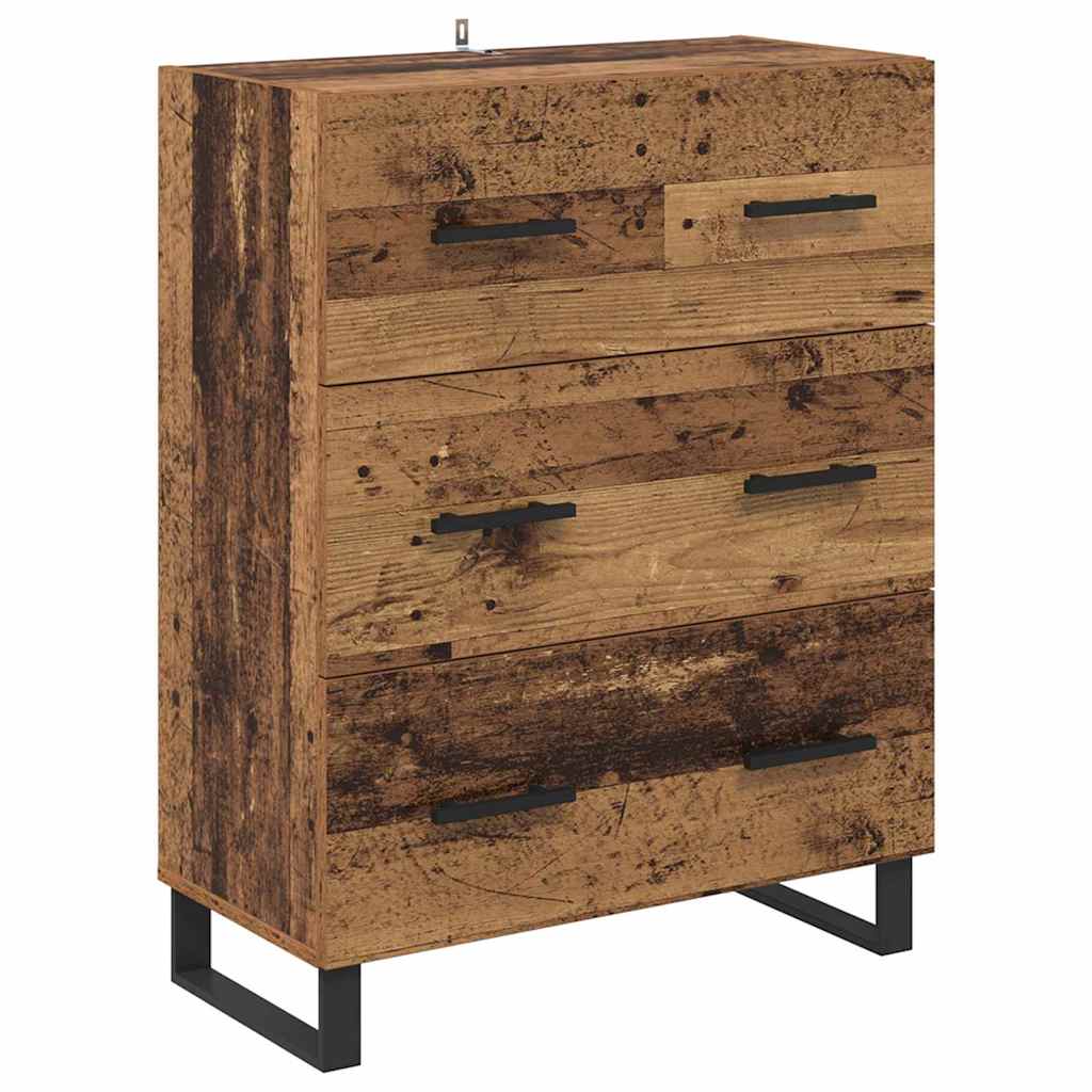 Highboard s ladicama 2 pcs Staro drvo 69,5 x 34 x 180 cm