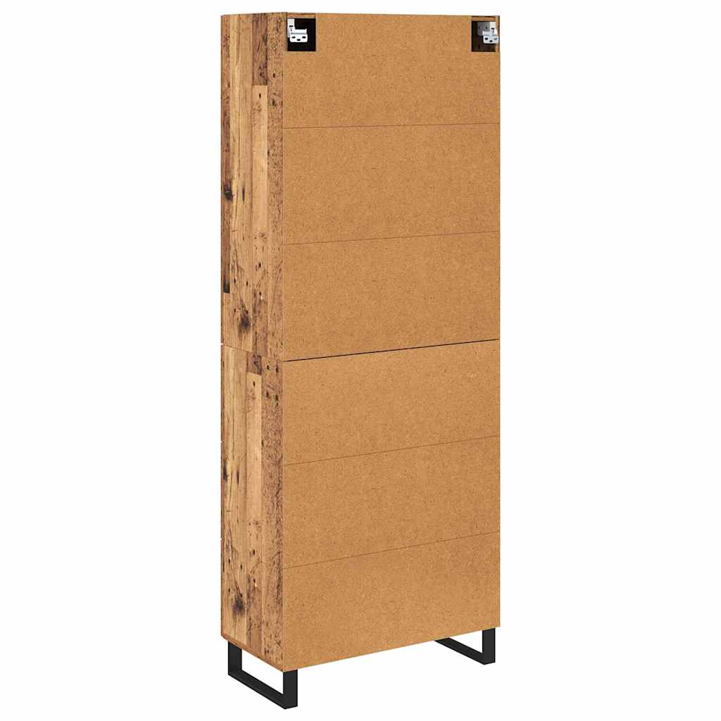 Highboard s ladicama 2 pcs Staro drvo 69,5 x 34 x 180 cm
