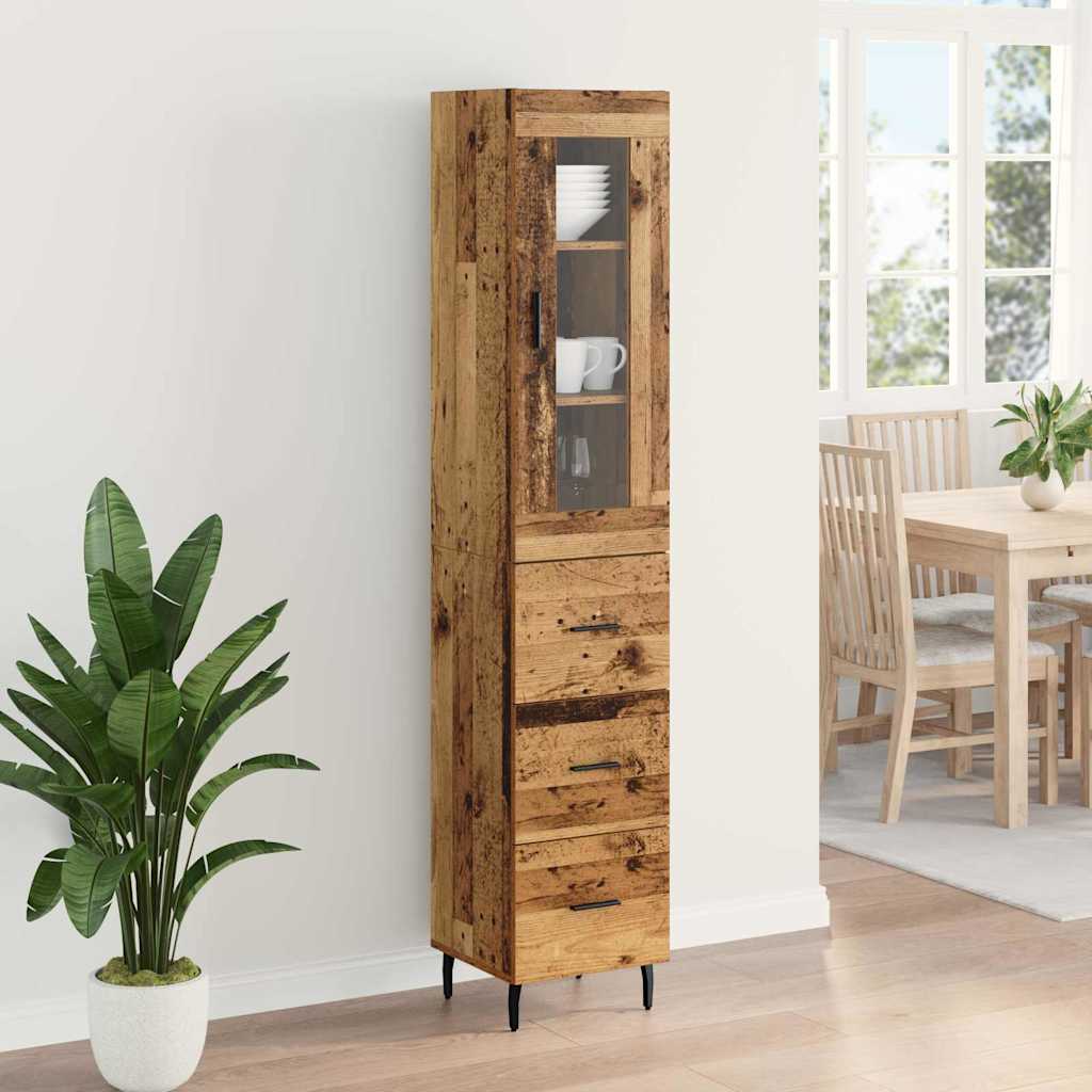 Highboard Staro drvo 34,5 x 34 x 180 cm Konstruirano drvo
