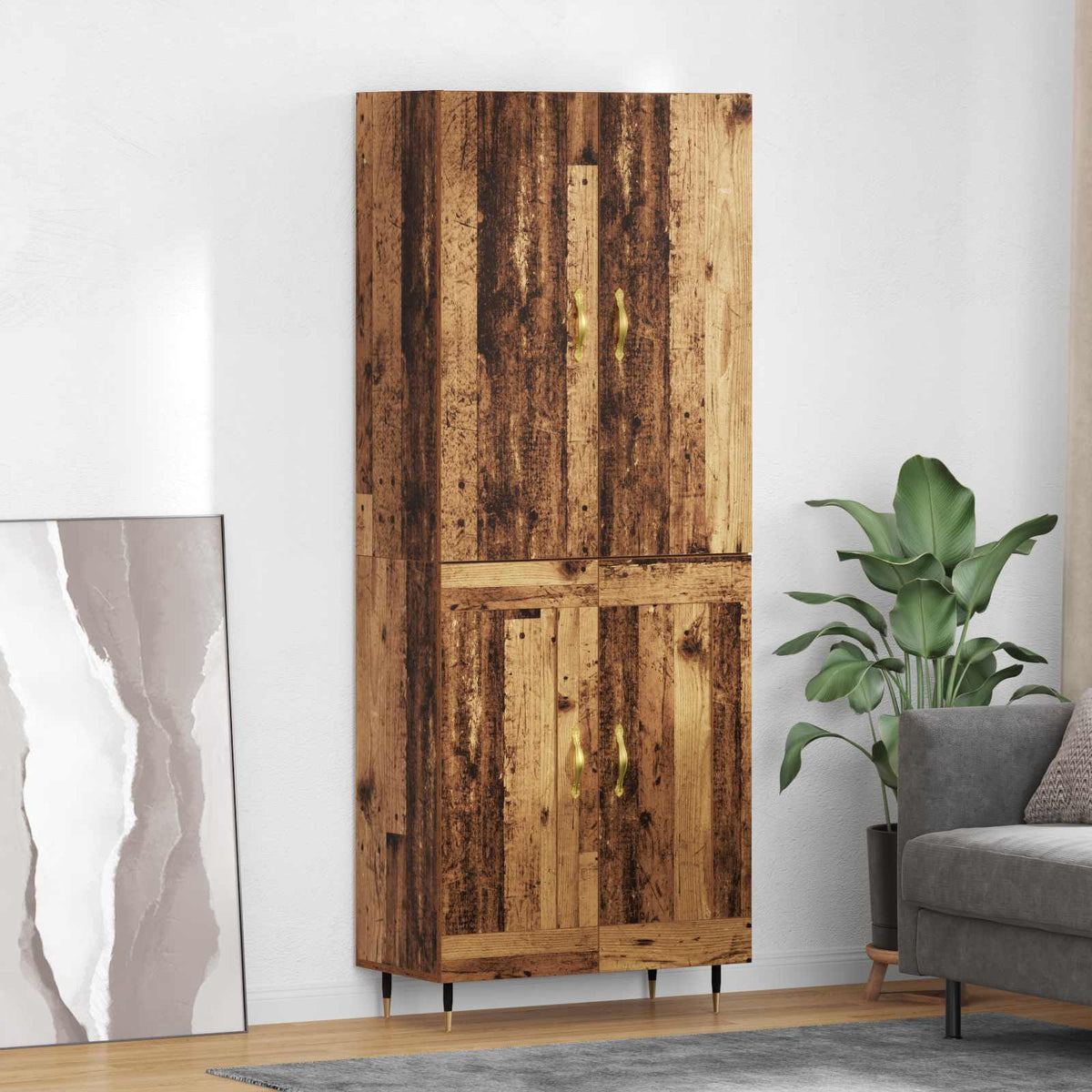 Highboard Staro drvo 69,5 x 34 x 180 cm Konstruirano drvo