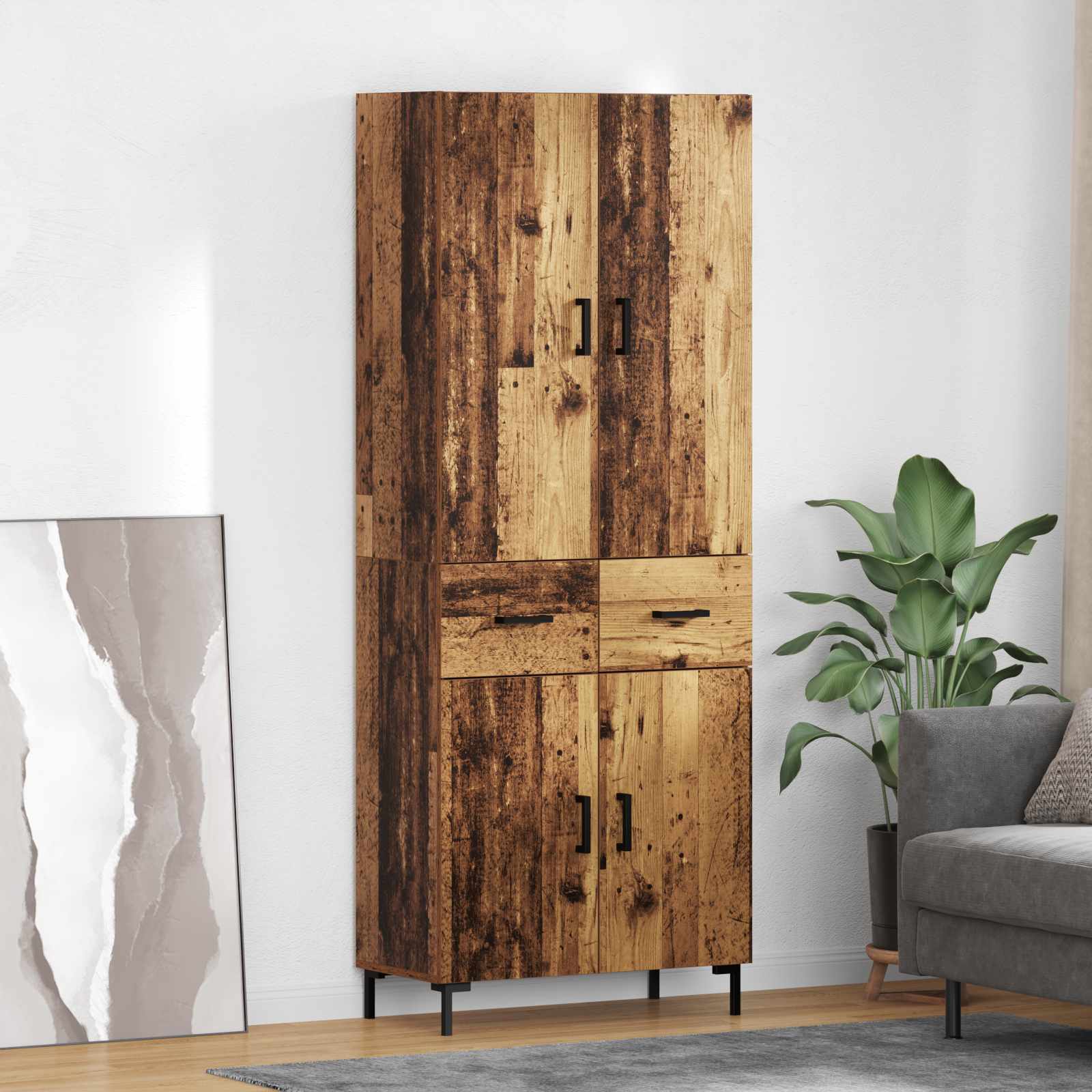 Highboard Staro drvo 69,5 x 34 x 180 cm Konstruirano drvo
